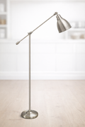 Adjustable Brushed Nickel Floor Lamp with Articulating Arm