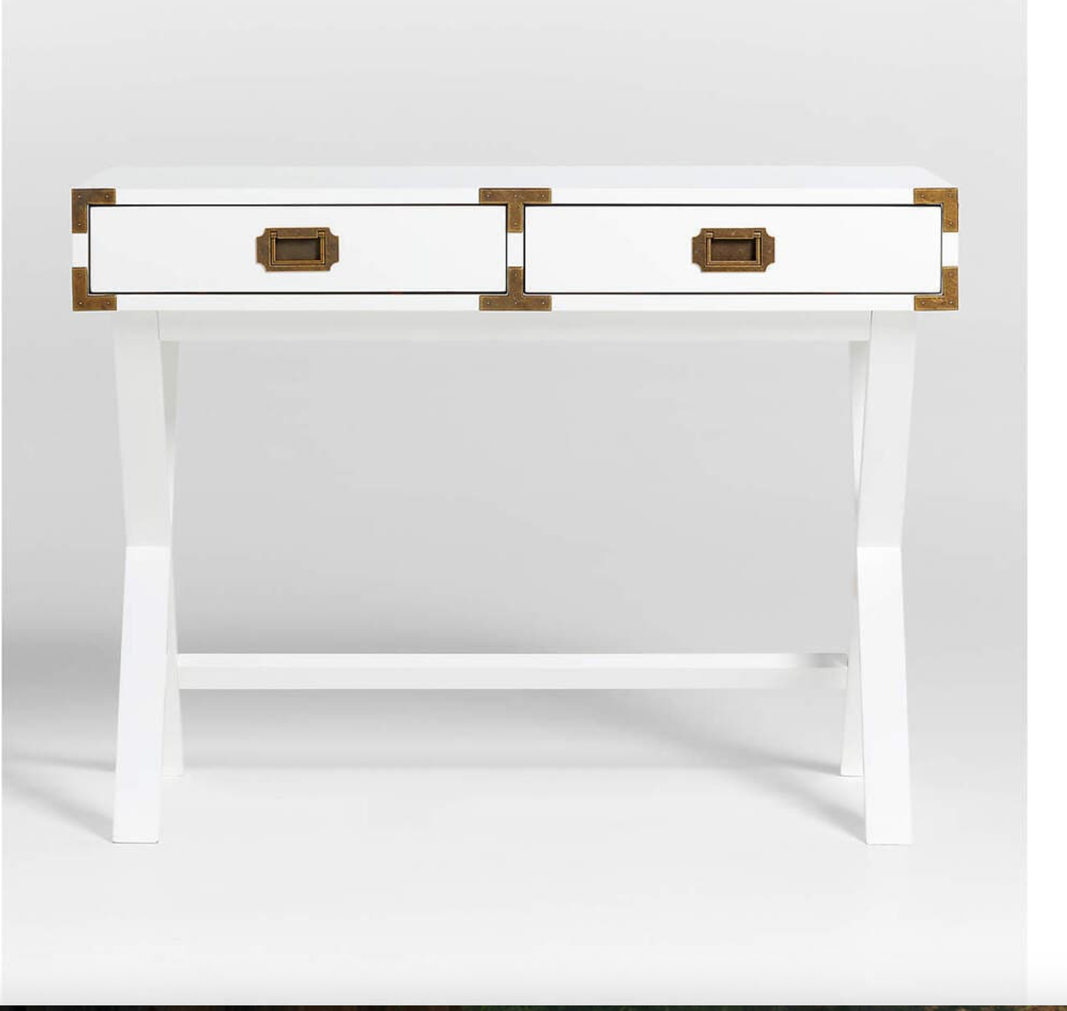 Crate and Barrel EAO White Campaign Desk